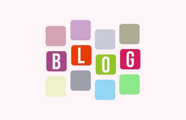 BLOG Letter Word Icon Logo Vector Typography