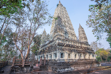 Fototapeta na wymiar Bodh Gaya, Mahabodhi Temple Bodh Gaya from India is located in Thailand