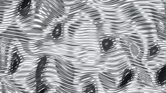 Abstract Grayscale Reflective Surface with Horizontal Lines - Seamless Loop