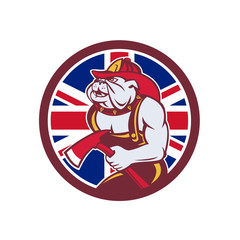 British Bulldog Fireman Union Jack Flag Icon