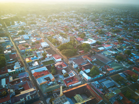 Aerial view on Jinotepe city