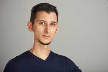 Fototapeta premium Portrait of casual hispanic man