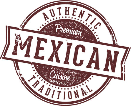 Authentic Mexican Restaurant Menu Stamp