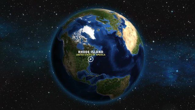 RHODE ISLAND - USA Map Zoom