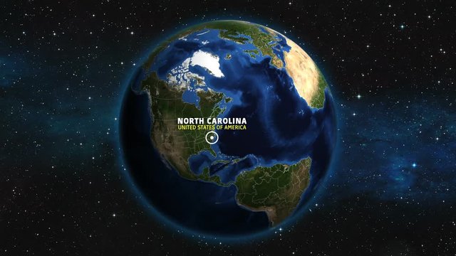 NORTH CAROLINA - USA Map Zoom