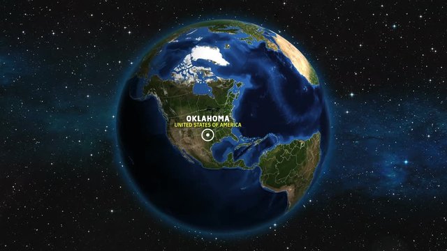 OKLAHOMA - USA Map Zoom