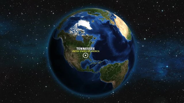 TENNESSEE - USA Map Zoom