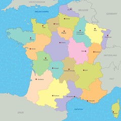 Obraz premium Map of France