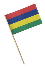 Mauritius Small flag isolated on a white background