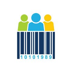 Obraz premium Barcode Group Logo Icon Design