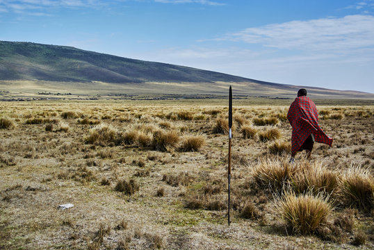 Hike Ngorongoro Conservation Area National park Highlands craters en route for Bulati Village from Nainokanoka with Masai Guide and cook.