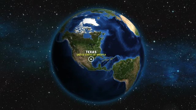 TEXAS - USA Map Zoom