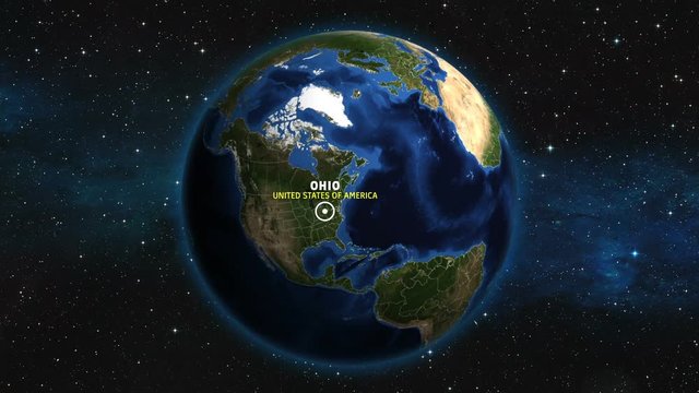 OHIO - USA Map Zoom