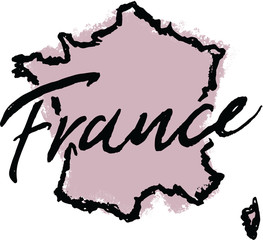 Hand Drawn France Country Design