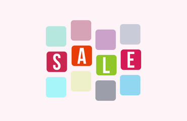 SALE letter word Layout Background Template