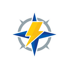 Power Compass Logo Icon Design
