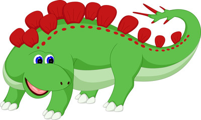 cute ancient dinosaur cartoon posing with smiling