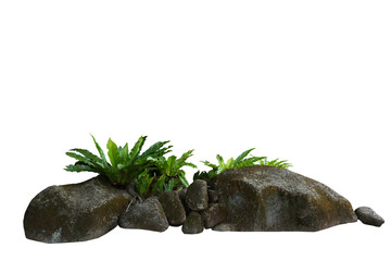 rock stone mountain isolated on white background