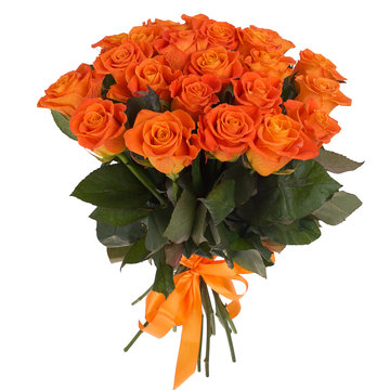 Bouquet of orange roses