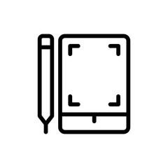 Graphic tablet flat icon