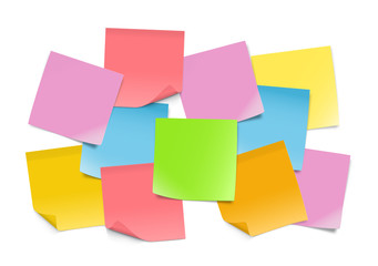 Stick notes isolated on white background. Vector illustration. EPS10.