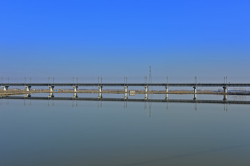 The railway bridge and railway