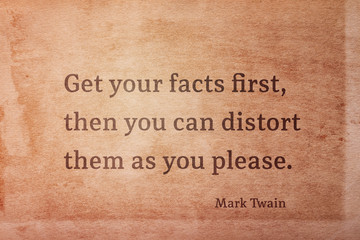 distort facts Twain