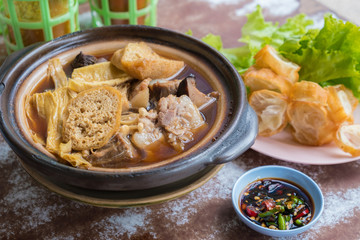 Chinese pork chopped