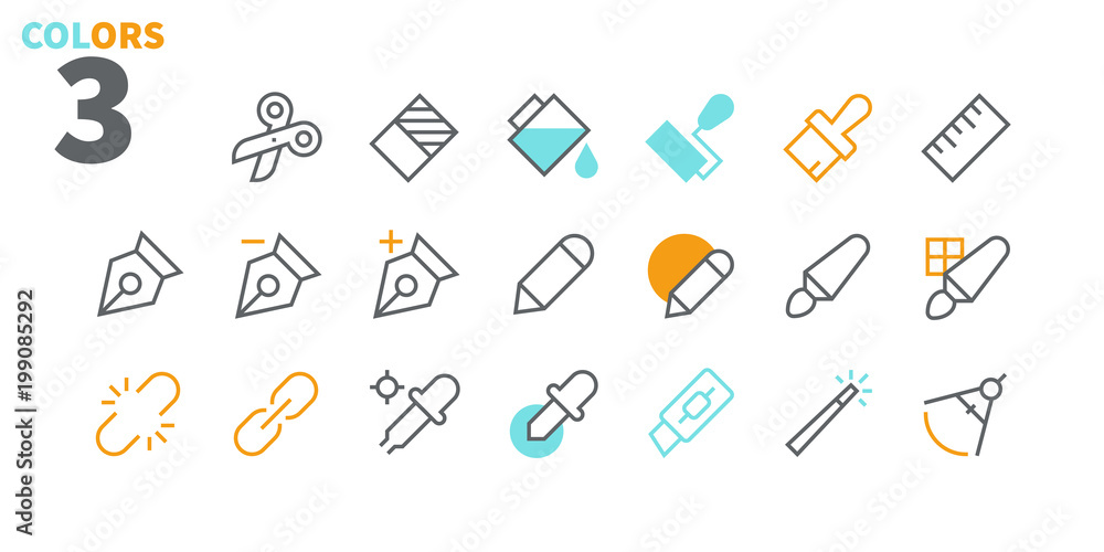 Poster graphic design pixel perfect well-crafted vector thin line icons 48x48 ready for 24x24 grid for web 