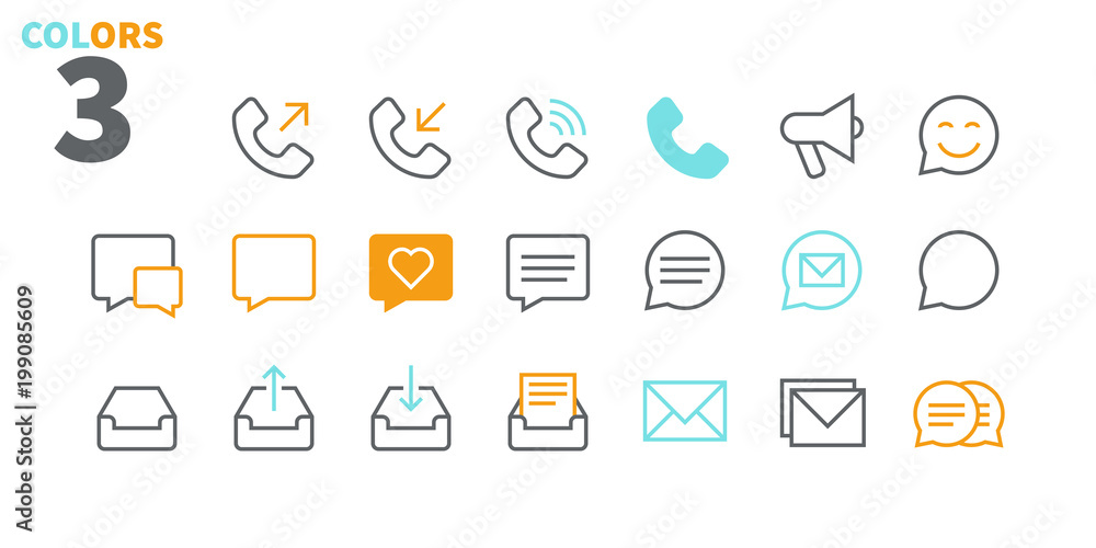 Poster communication pixel perfect well-crafted vector thin line icons 48x48 ready for 24x24 grid for web g