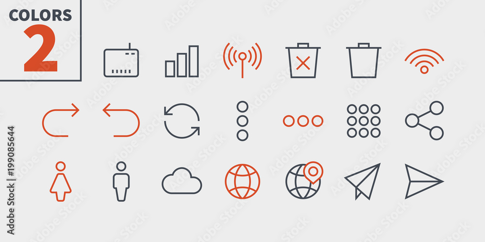 Poster communication pixel perfect well-crafted vector thin line icons 48x48 ready for 24x24 grid for web g