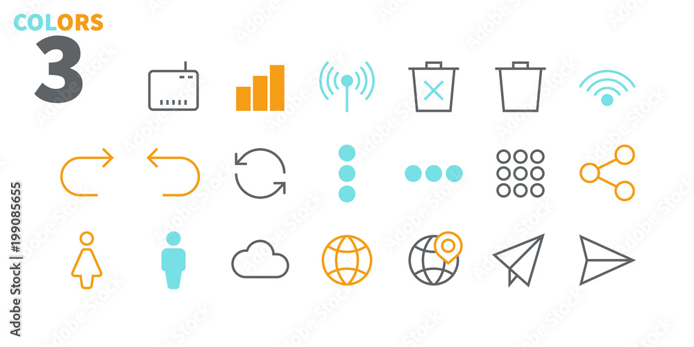Poster communication pixel perfect well-crafted vector thin line icons 48x48 ready for 24x24 grid for web g