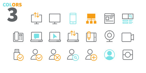 Communication Pixel Perfect Well-crafted Vector Thin Line Icons 48x48 Ready for 24x24 Grid for Web Graphics and Apps with Editable Stroke. Simple Minimal Pictogram Part 2-3