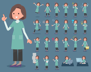 flat type Blue green tunic Middle women_1