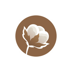 Cotton flower logo template - 199086474