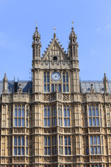 Fototapeta na wymiar Palace of Westminster, parliament, facade, London, United Kingdom, England.