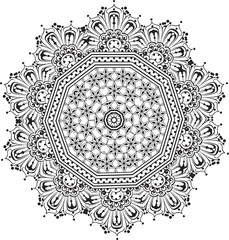floral round lace mandala
