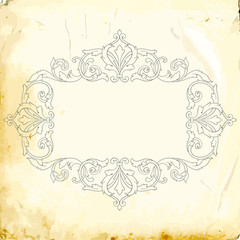Vector baroque of vintage elements for design. 