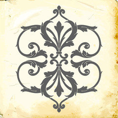 Vector baroque of vintage elements for design. 