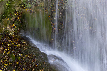 waterfall detail in gole caccaviola campania italy