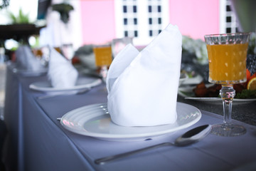Wedding catering decor.