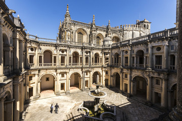 Obraz premium Convent of Christ. Tomar, Portugal. Renaissance Cloister of John III and Manueline style church. World Heritage Site since 1983