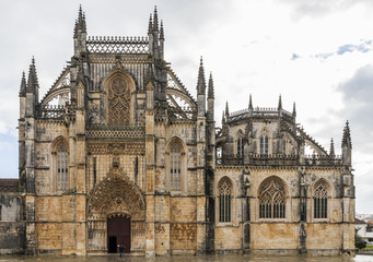 Fototapeta premium The Monastery of Santa Maria da Vitoria in Batalha, one of the most important Gothic places in Portugal. A World Heritage Site since 1983