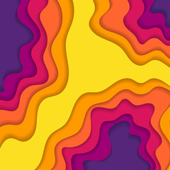 Abstract paper waves background