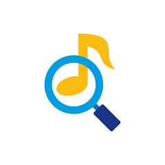 Music Search Logo Icon Design
