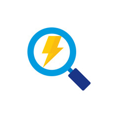 Power Search Logo Icon Design