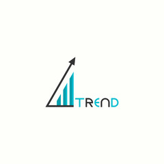 Business logo design element with trend word sign
