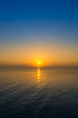 Sunset sky on the lake