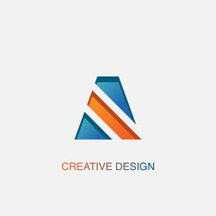 Creative letter a logo design vector template