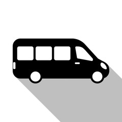 bus icon flat design. modern icon with shadow